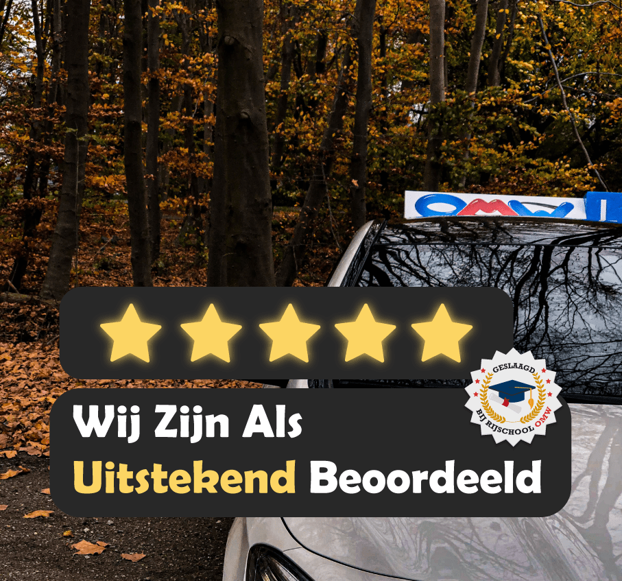 Rijschool omw (on my way) logo